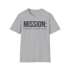 Mission: Finish Faithfully Christian Runner T-Shirt