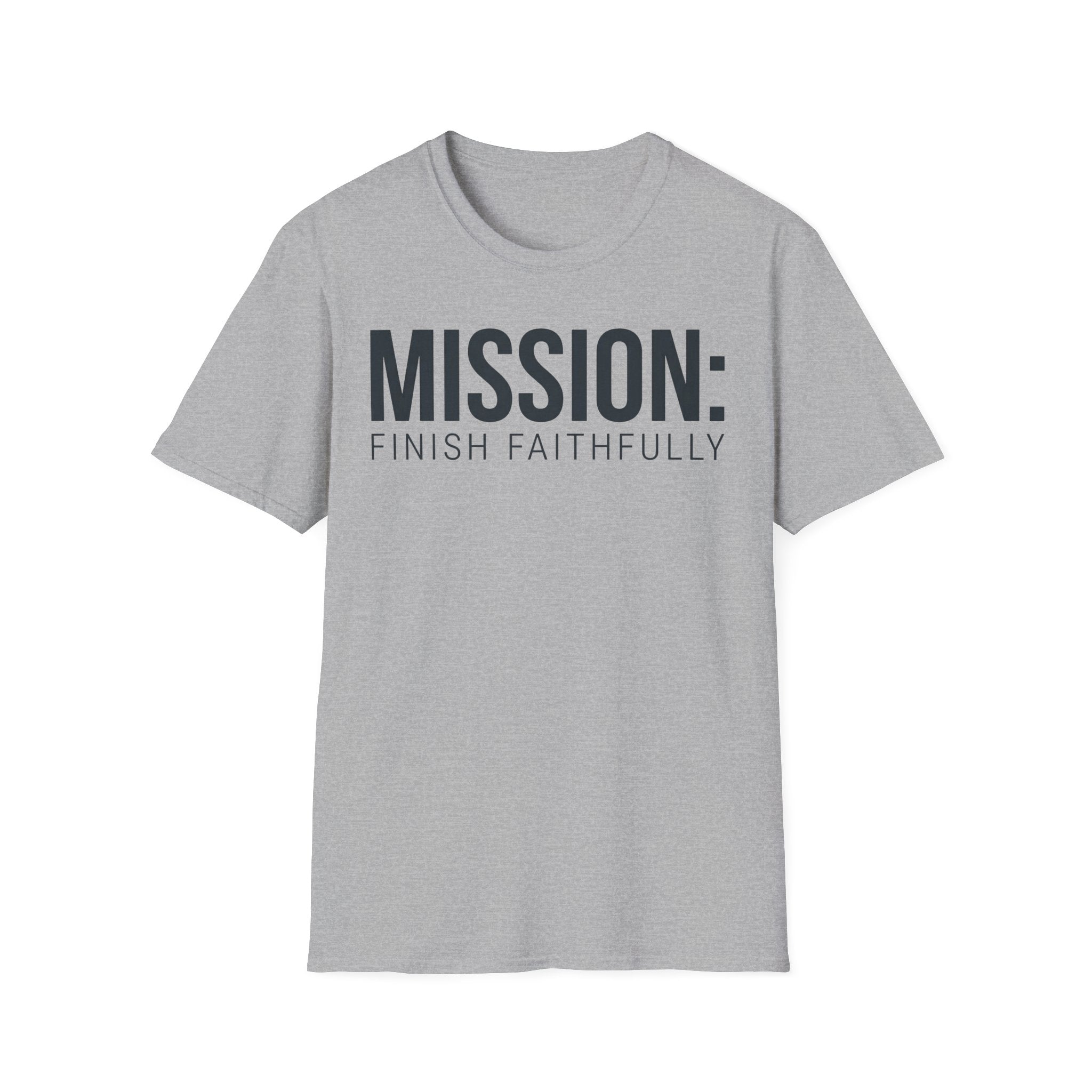 Mission: Finish Faithfully Christian Runner T-Shirt