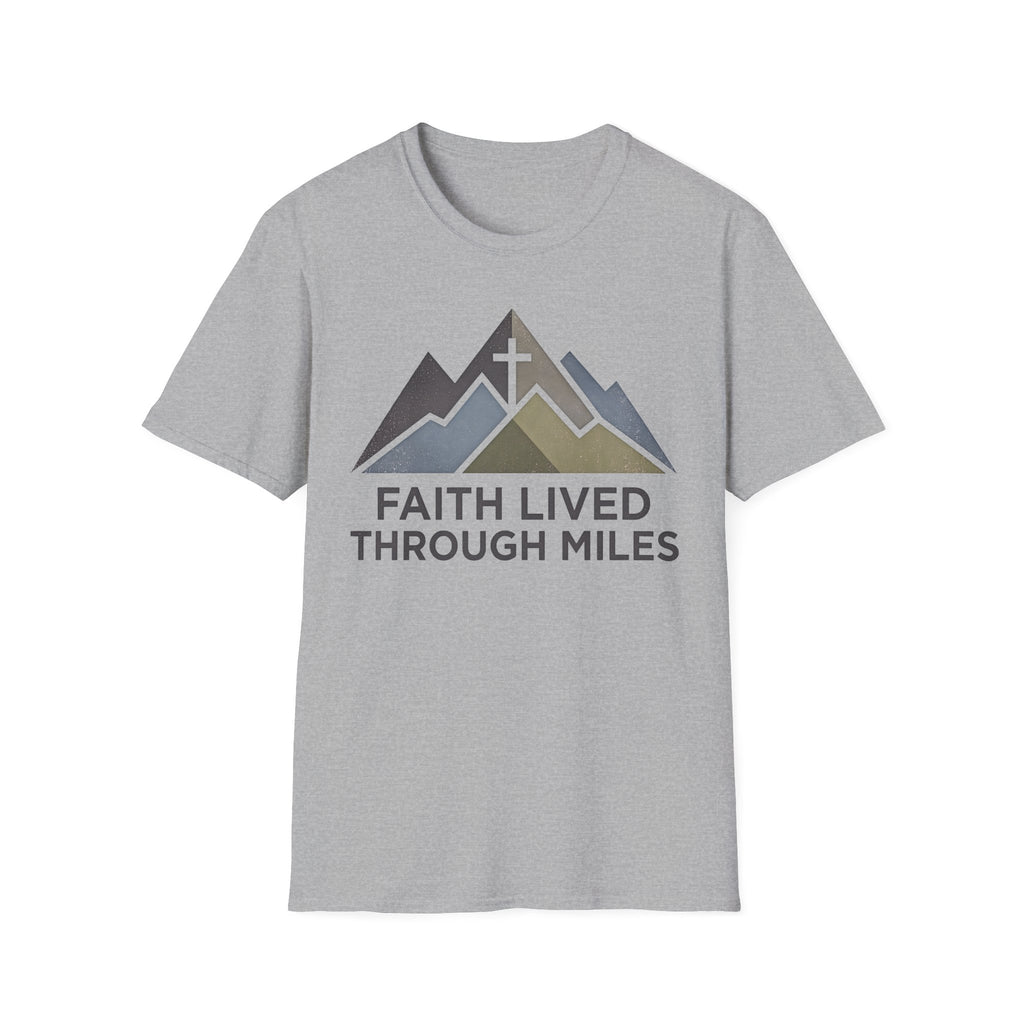 Faith Lived Through Miles Christian Runner T-Shirt