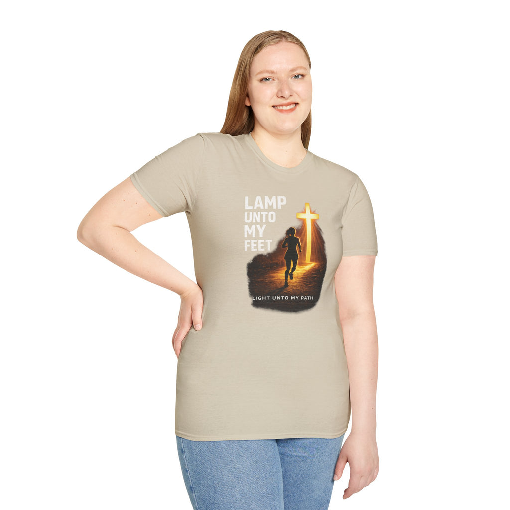 Lamp Unto My Feet - Light Unto My Path Christian Runner T-Shirt (Female)
