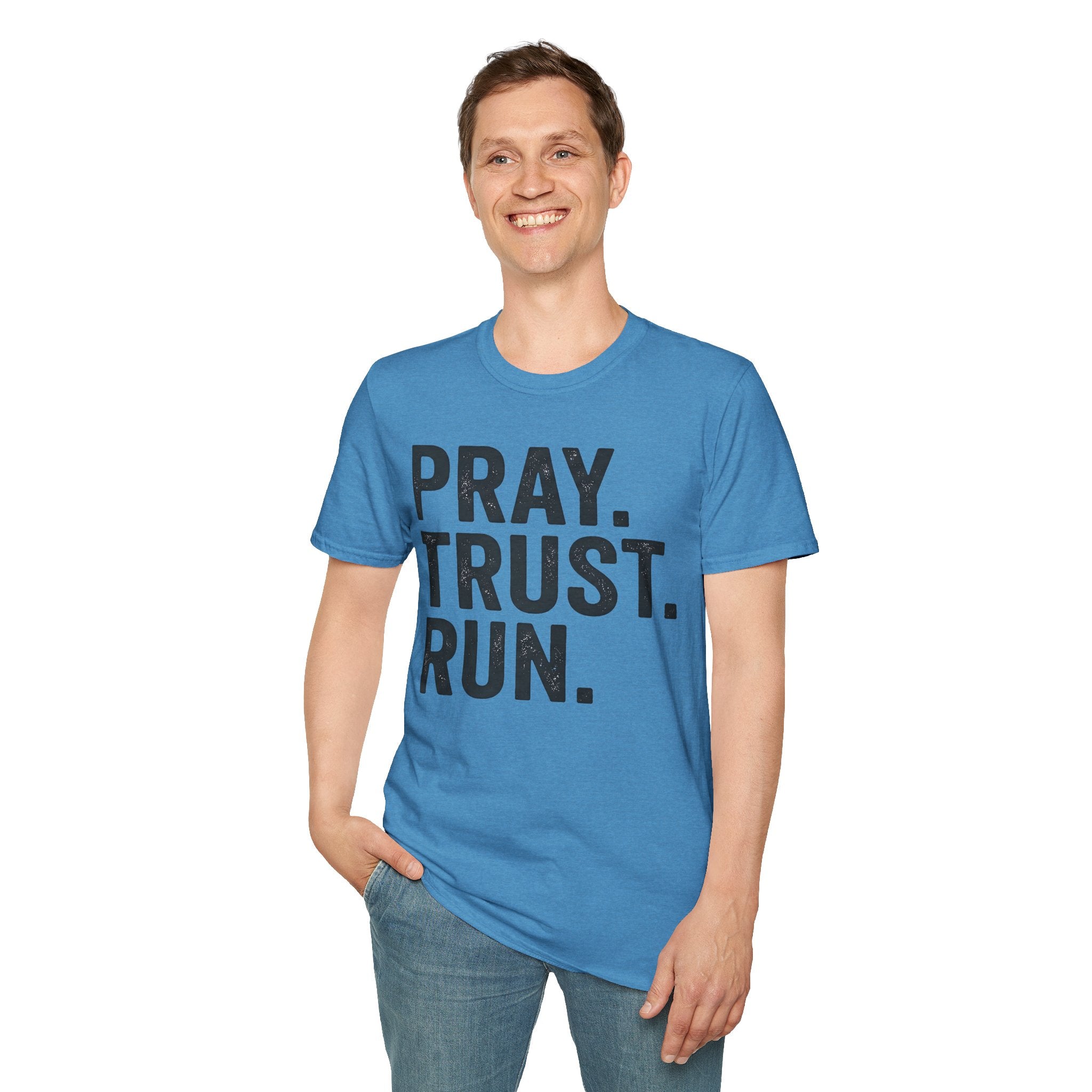 Pray Trust Run Christian Runner T-Shirt