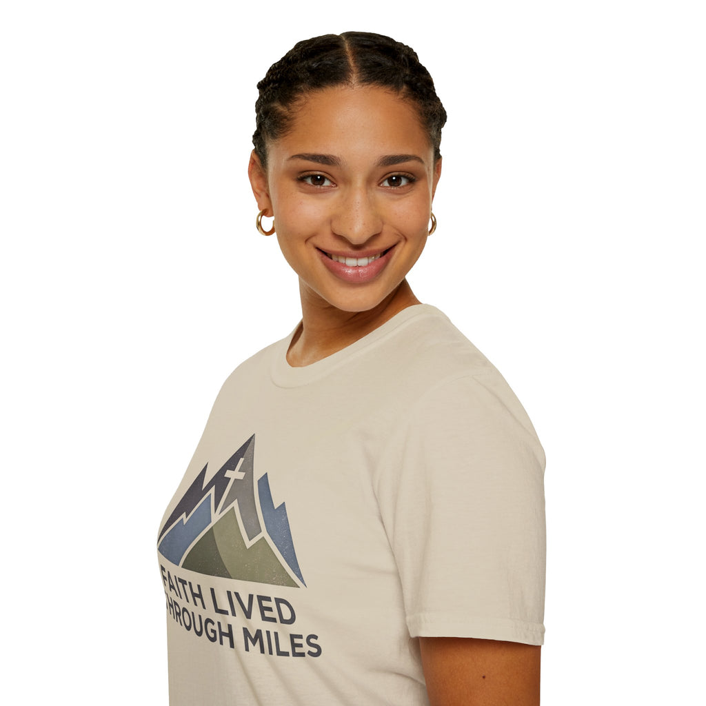 Faith Lived Through Miles Christian Runner T-Shirt