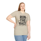 Run the Race - Finish with Faith Christian Runner T-Shirt