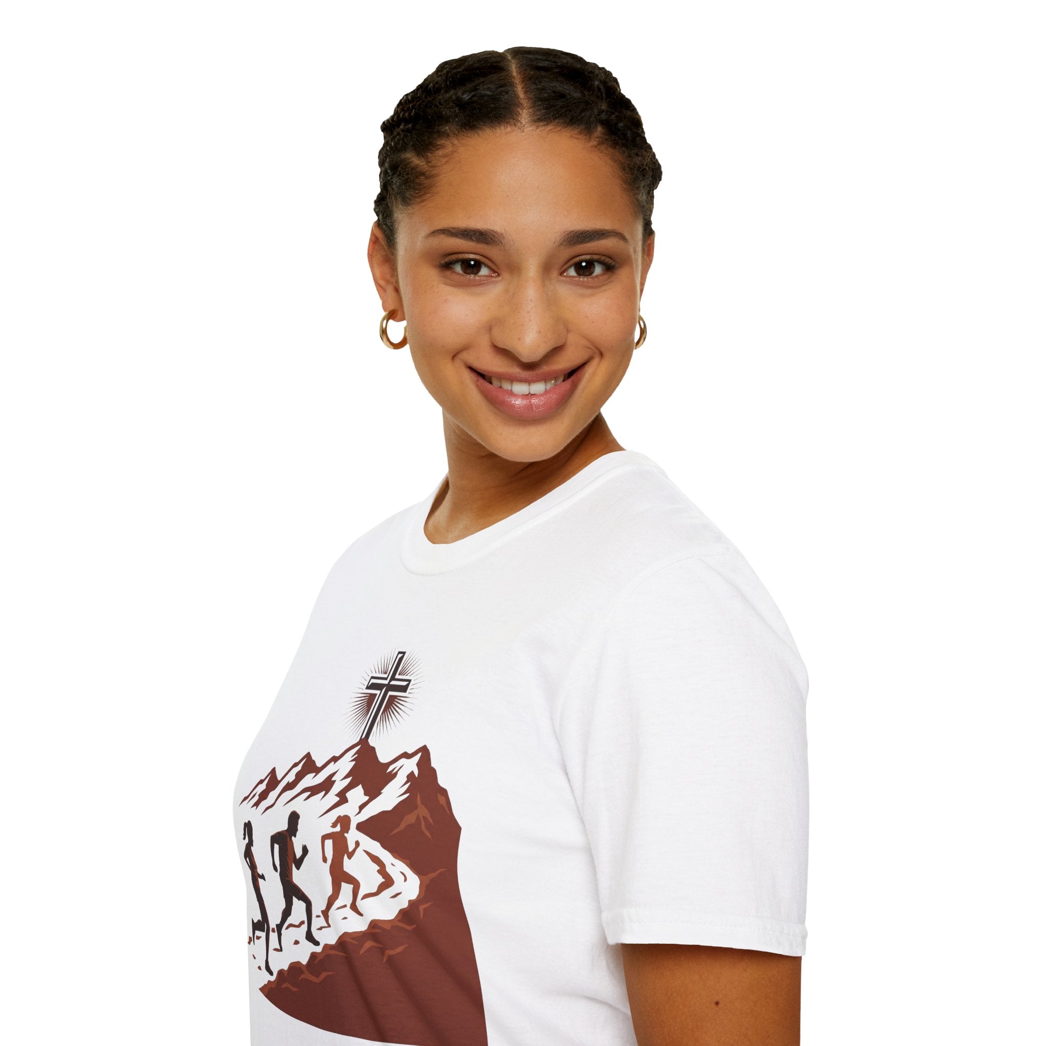 From the Valley to the Mountaintop Christian Runner T-Shirt