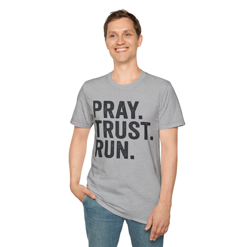 Pray Trust Run Christian Runner T-Shirt
