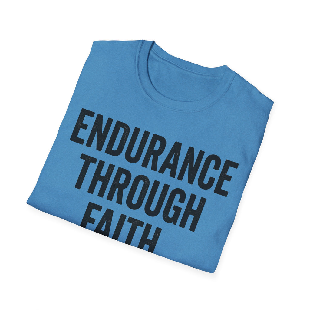 Endurance Through Faith - Run with Purpose Christian Runner T-Shirt