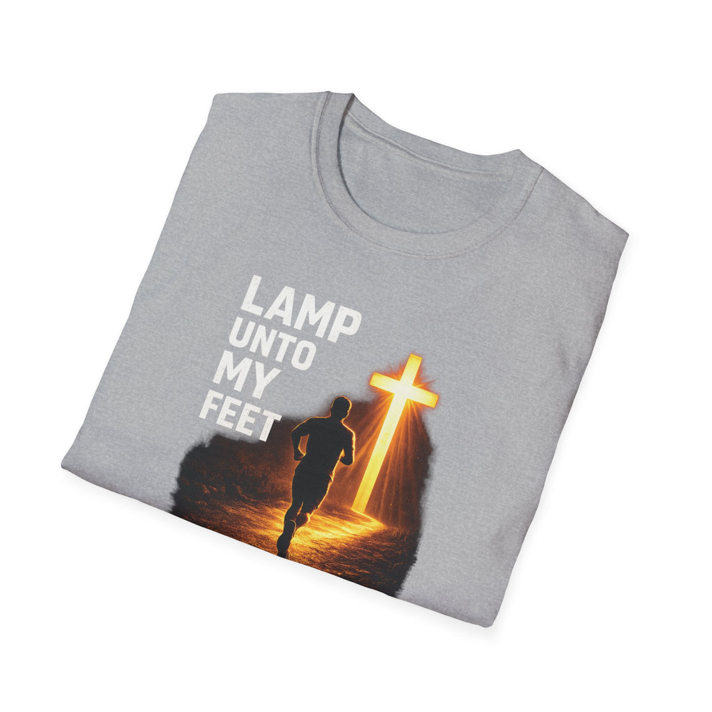 Lamp Unto My Feet - Light Unto My Path Christian Runner T-Shirt (Male)