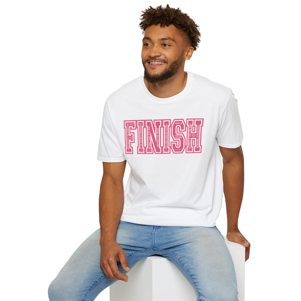 FINISH Christian Runner T-Shirt (Pink)