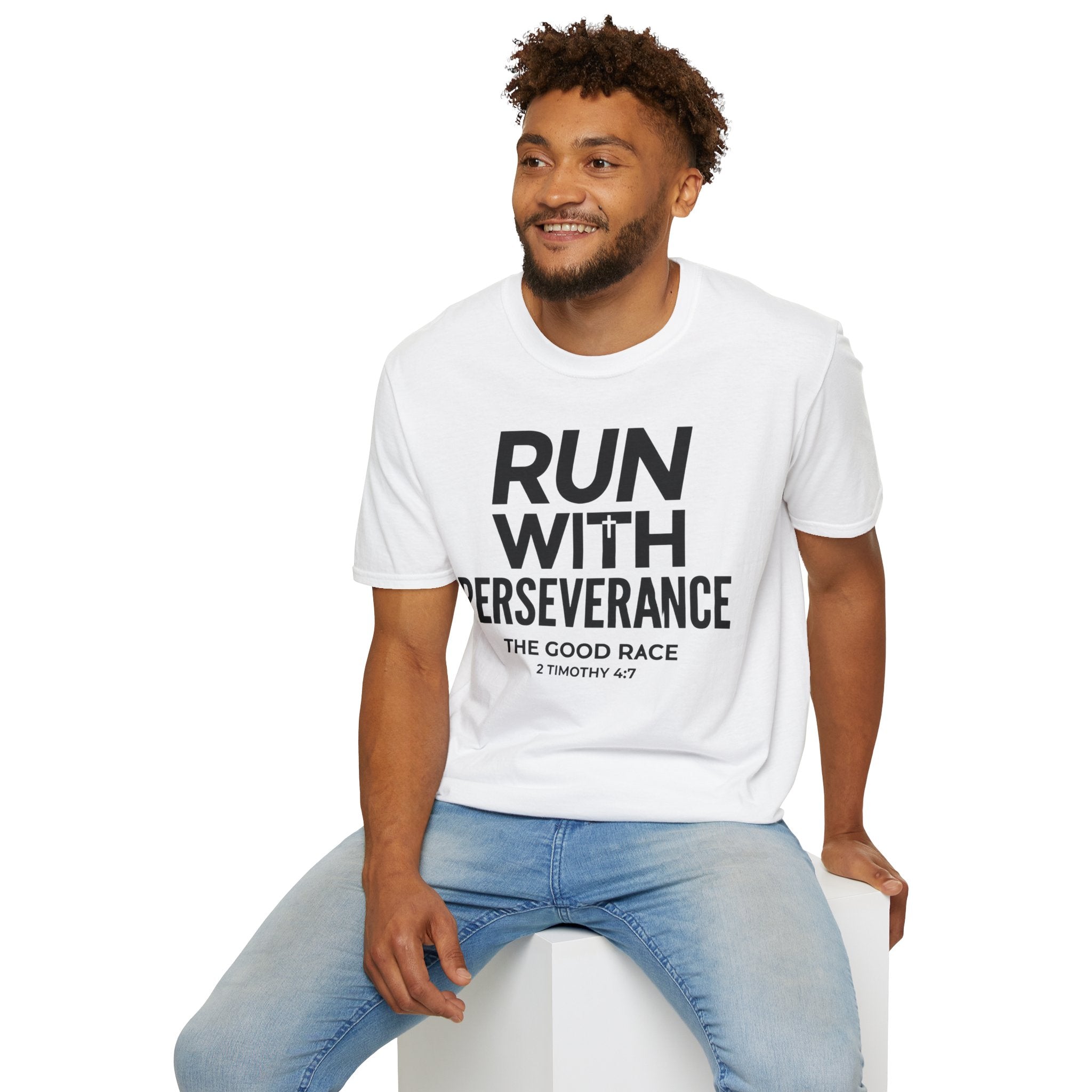 Run With Perseverance Christian Runner T-Shirt