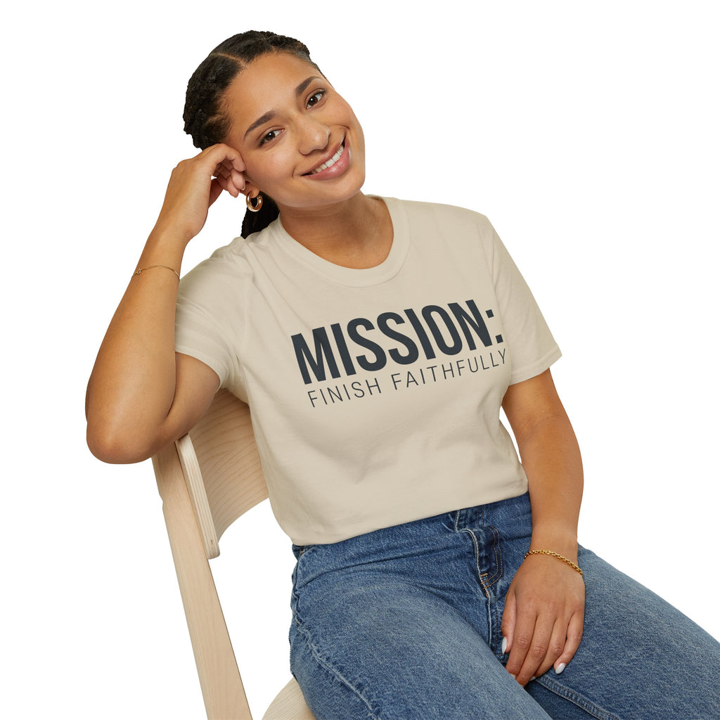 Mission: Finish Faithfully Christian Runner T-Shirt