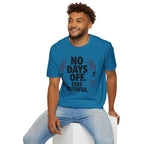 No Days Off Stay Faithful Christian Runner T-Shirt (Male)