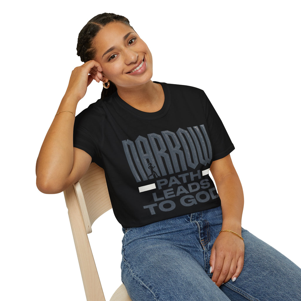Narrow Path Leads to God Christian Runner T-Shirt (Female)
