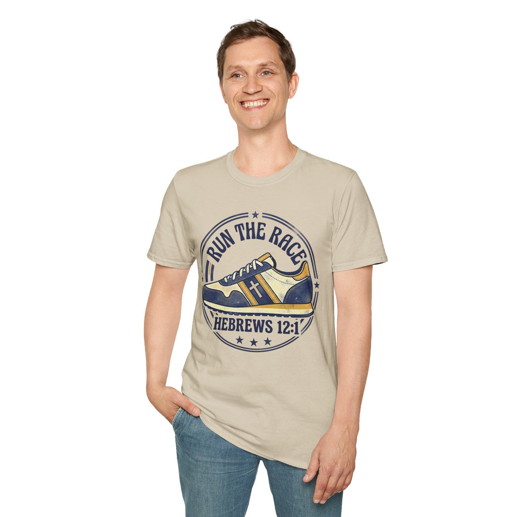 Run The Race - Hebrews 12:1 Christian Christian Runner T-Shirt
