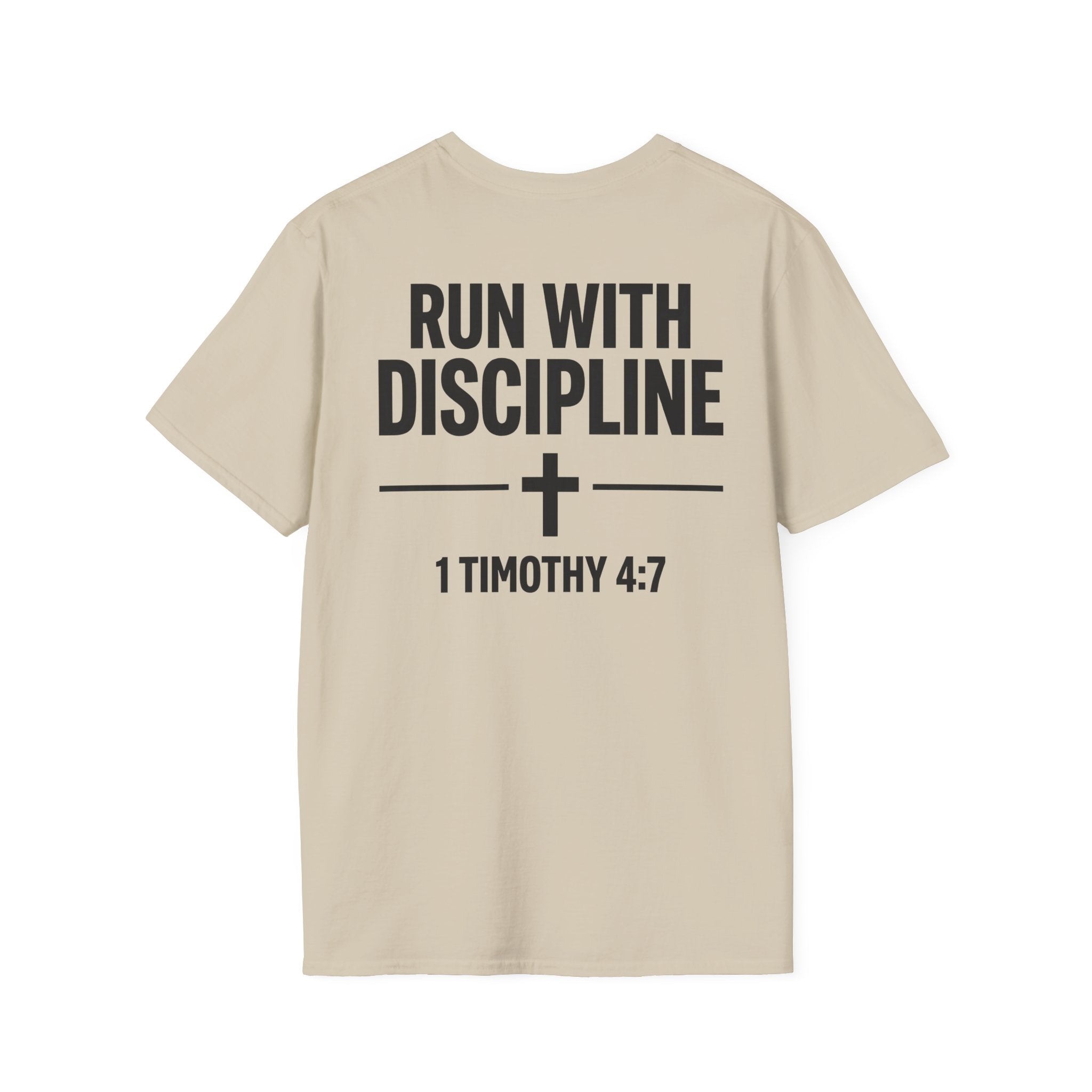 Mile & Mission - Run with Discipline Christian Runner T-Shirt