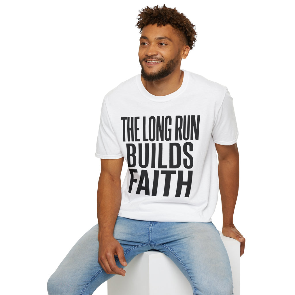 The Long Run Builds Faith Christian Runner T-Shirt
