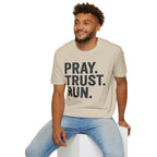 Pray Trust Run Christian Runner T-Shirt