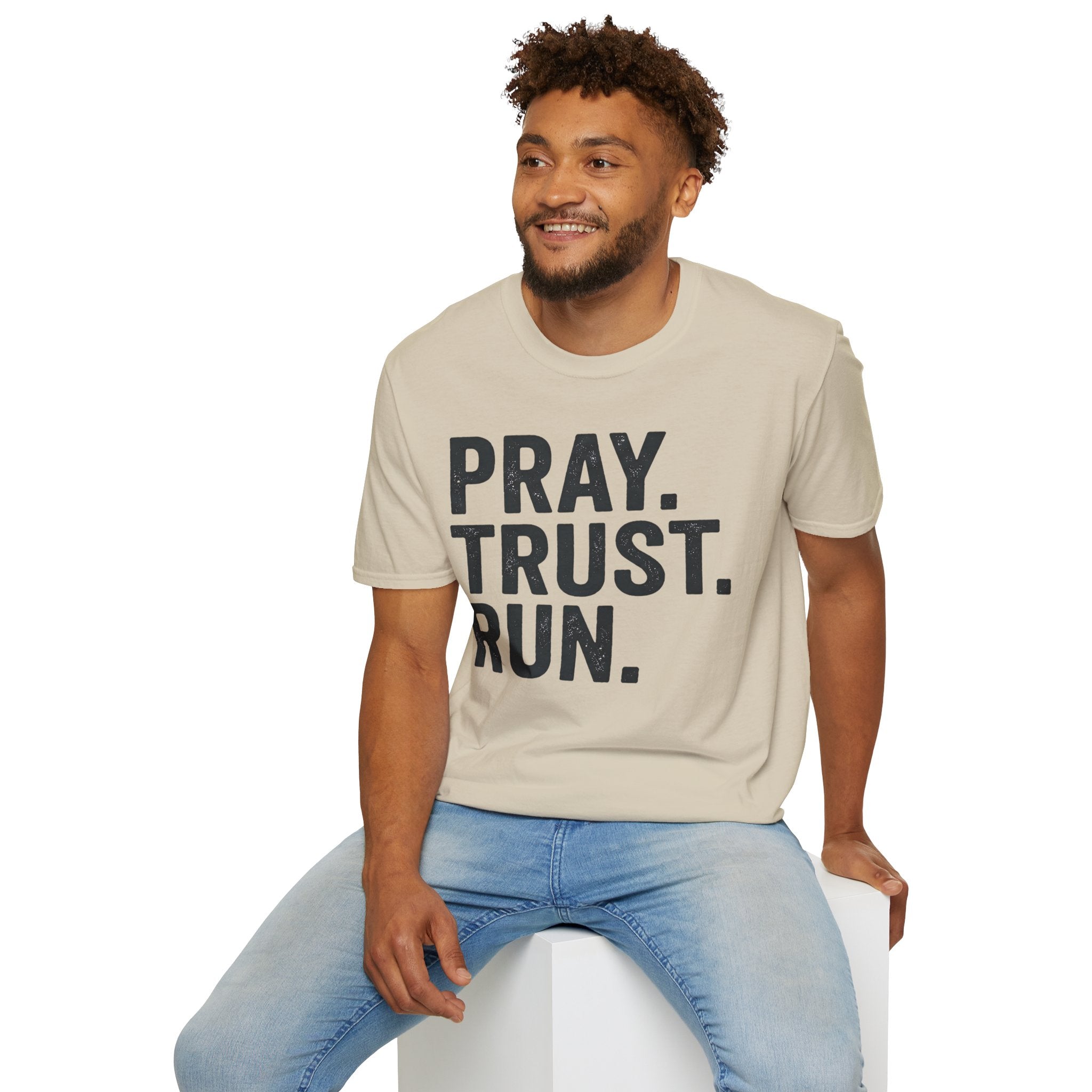 Pray Trust Run Christian Runner T-Shirt