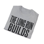 The Long Run Builds Faith Christian Runner T-Shirt