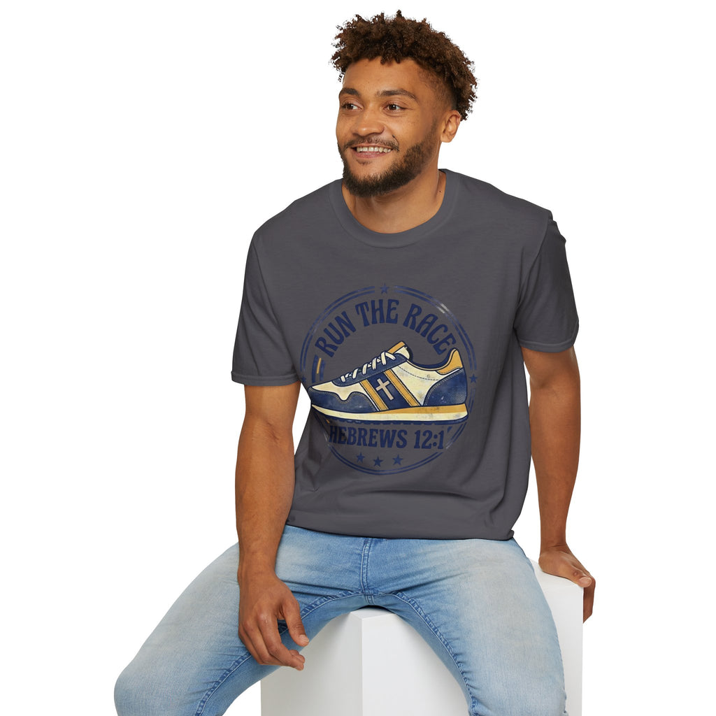 Run The Race - Hebrews 12:1 Christian Christian Runner T-Shirt