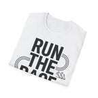 Run the Race - Finish with Faith Christian Runner T-Shirt