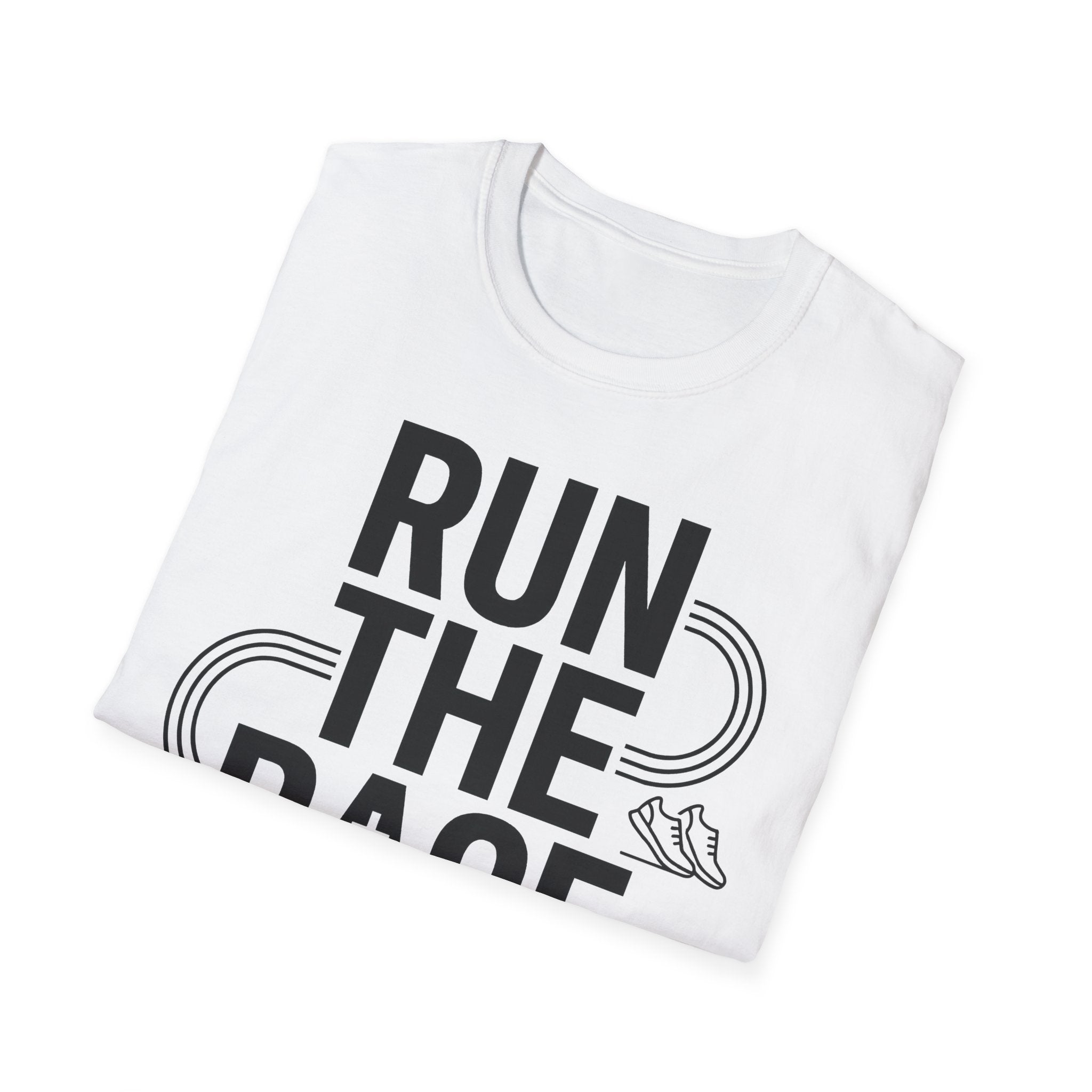Run the Race - Finish with Faith Christian Runner T-Shirt