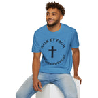 Walk by Faith - Run with Purpose Christian Runner T-Shirt