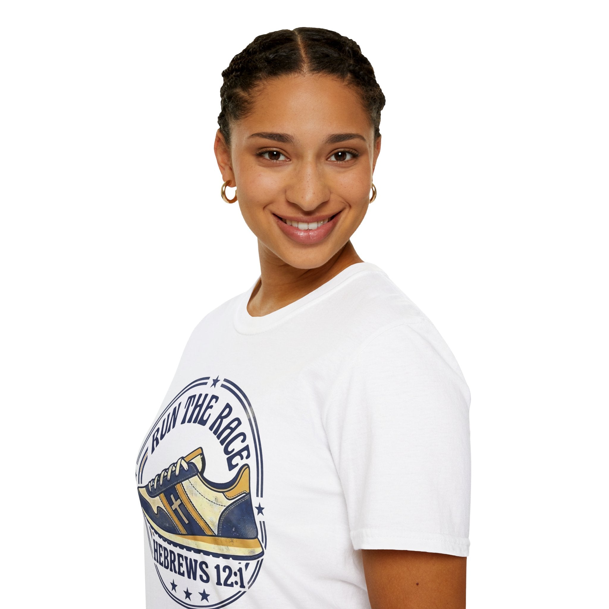 Run The Race - Hebrews 12:1 Christian Christian Runner T-Shirt