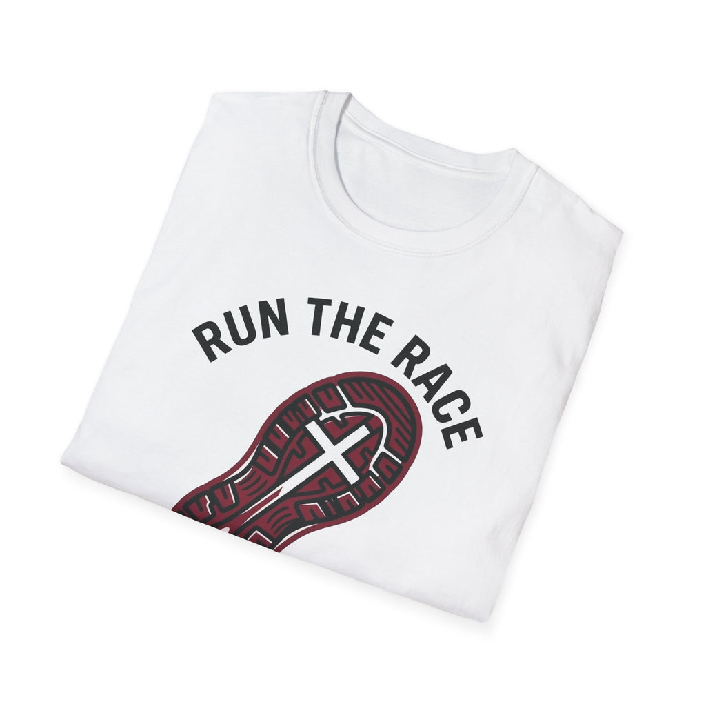 Run the Race in Faith Christian Runner T-Shirt