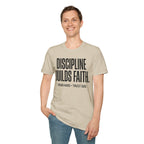 Discipline Builds Faith - Train Hard - Trust God Christian Runner T-Shirt