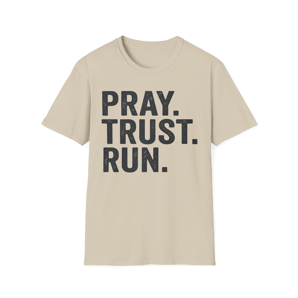Pray Trust Run Christian Runner T-Shirt