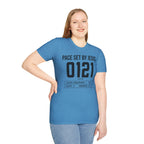 Pace Set by Jesus 0121 Bib Style Christian Runner T-Shirt