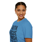 Faith Focus Finish - Run the Race Christian Runner T-Shirt