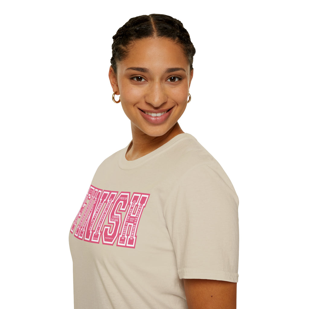 FINISH Christian Runner T-Shirt (Pink)