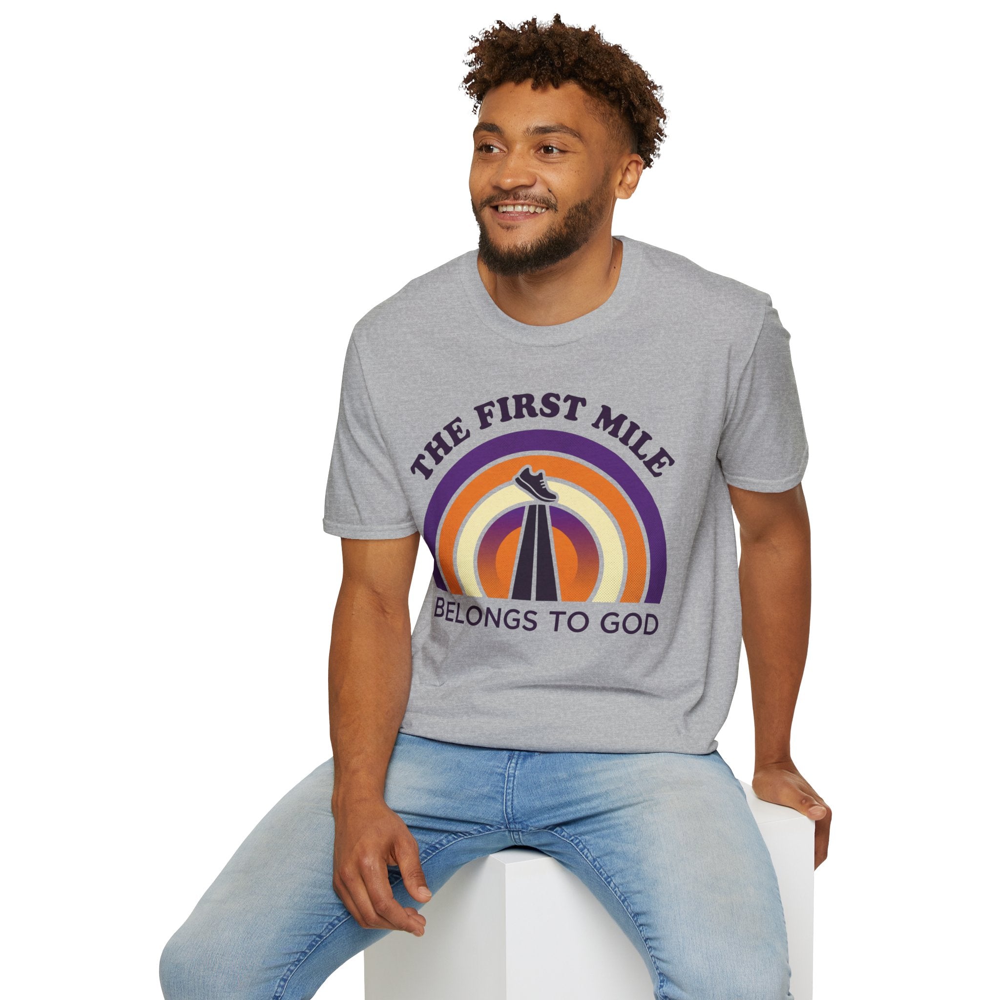 The First Mile Belongs to God Christian Runner T-Shirt