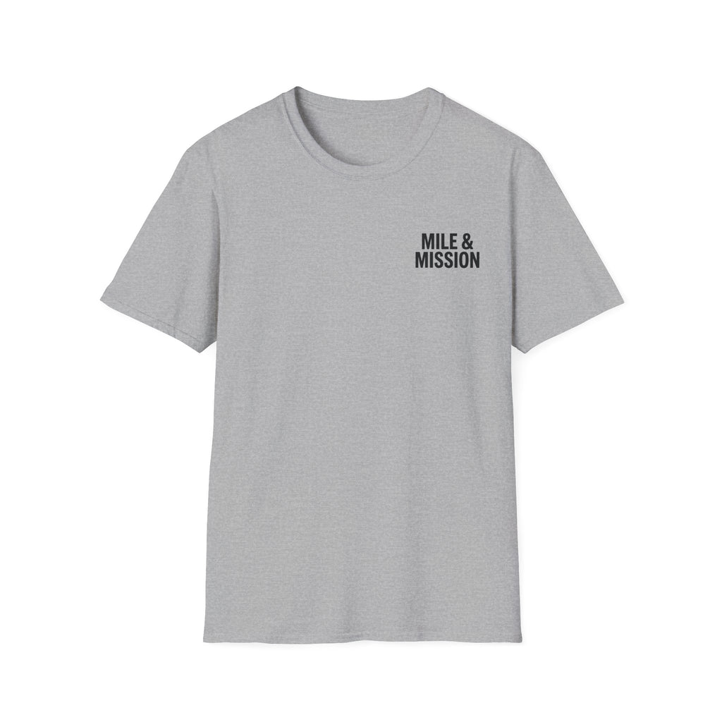 Mile & Mission - Run with Discipline Christian Runner T-Shirt