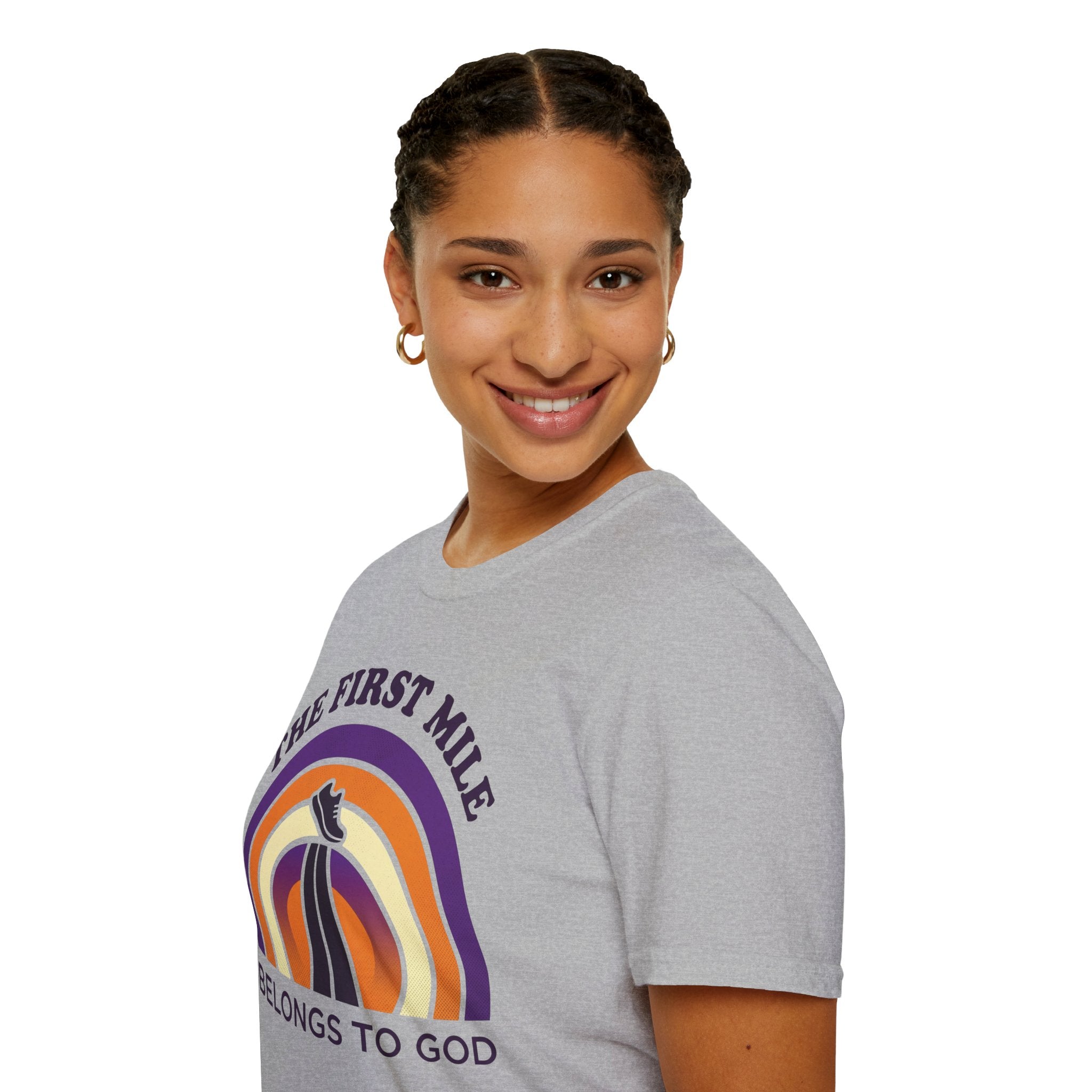 The First Mile Belongs to God Christian Runner T-Shirt