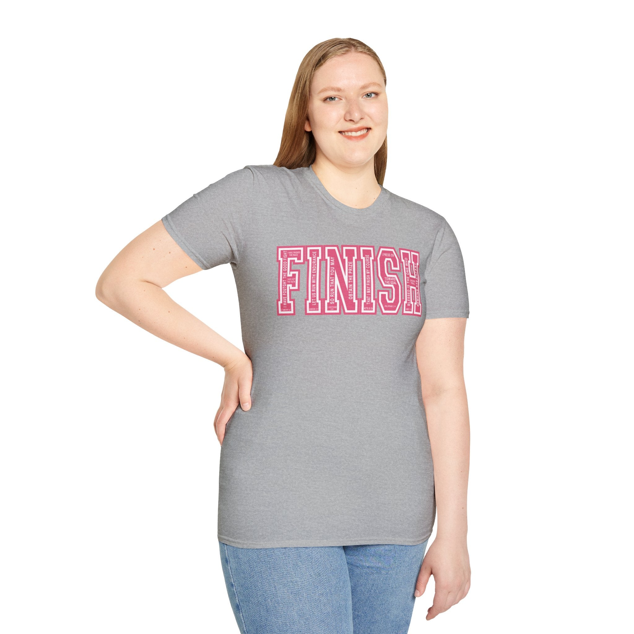 FINISH Christian Runner T-Shirt (Pink)