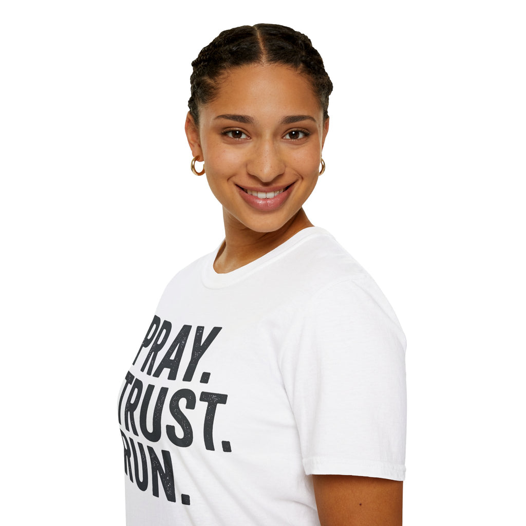 Pray Trust Run Christian Runner T-Shirt