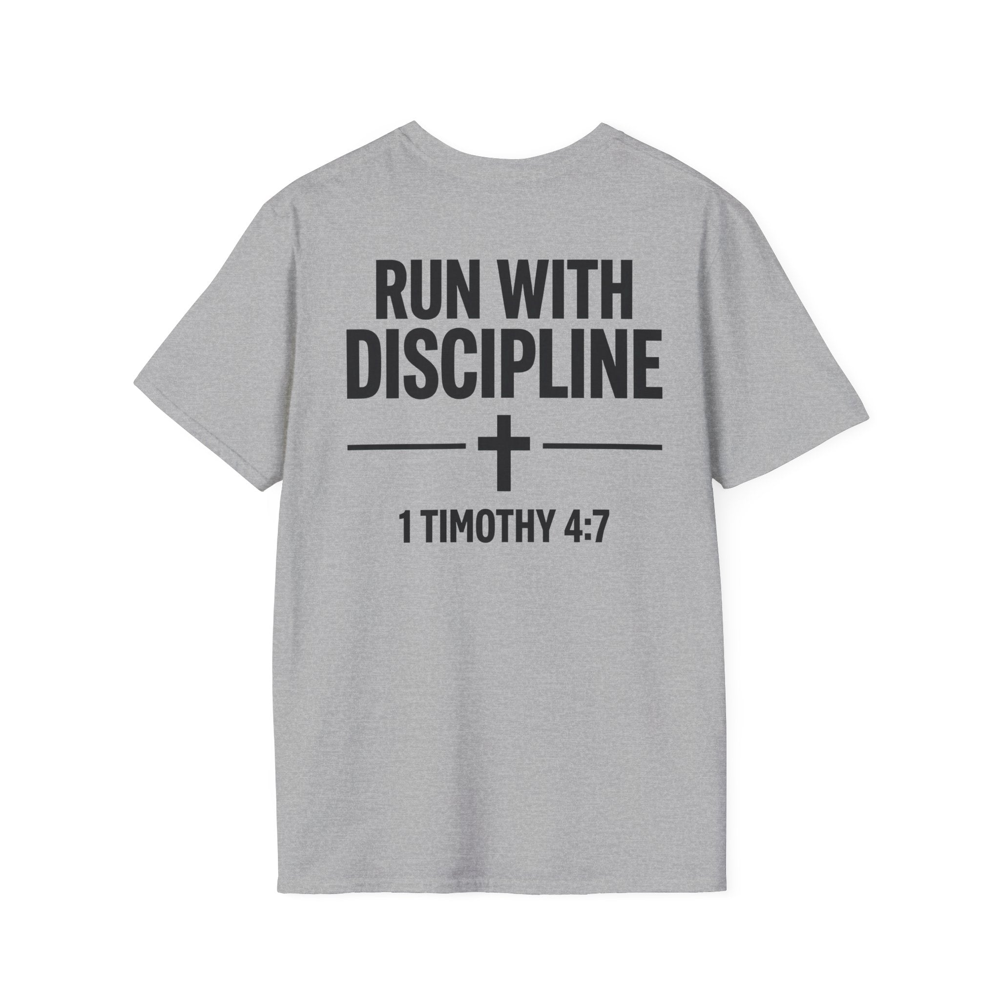 Mile & Mission - Run with Discipline Christian Runner T-Shirt