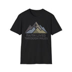 Faith Lived Through Miles Christian Runner T-Shirt