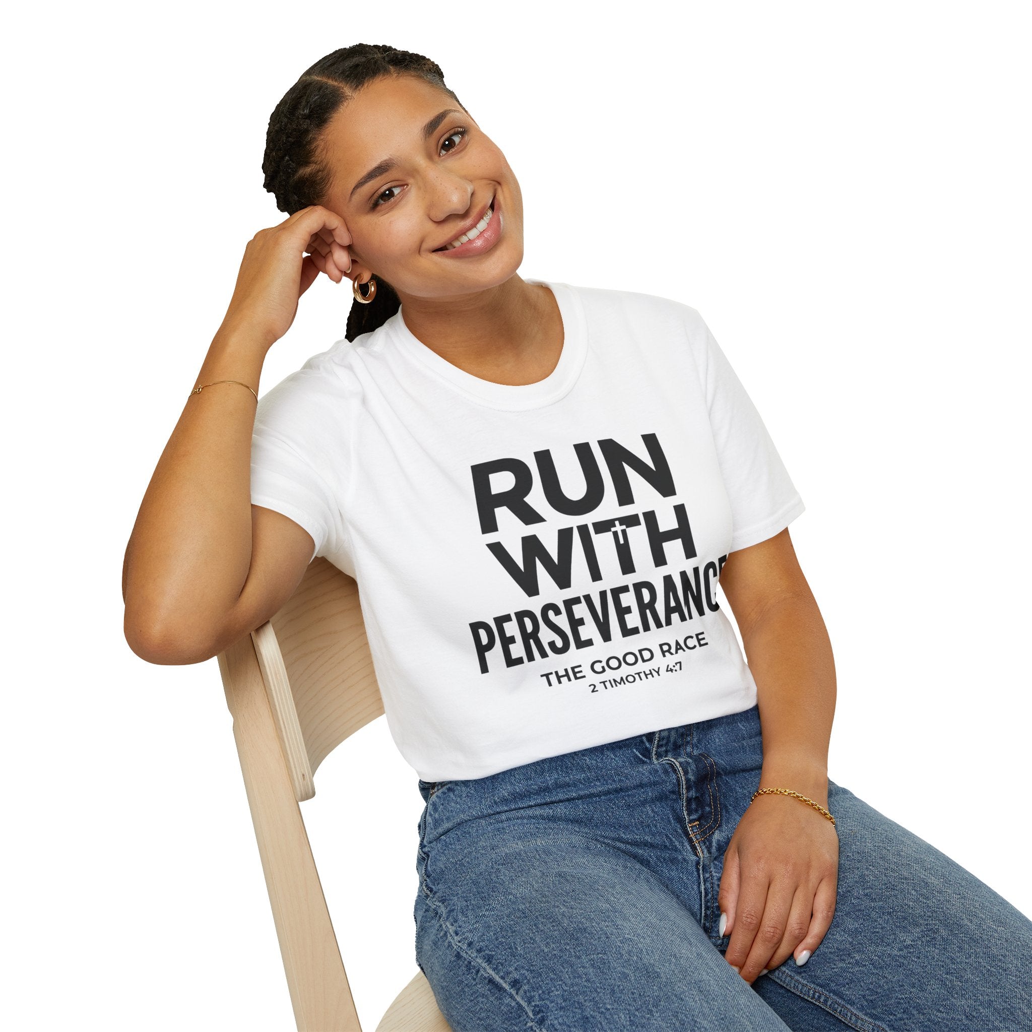 Run With Perseverance Christian Runner T-Shirt