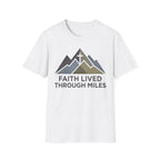Faith Lived Through Miles Christian Runner T-Shirt
