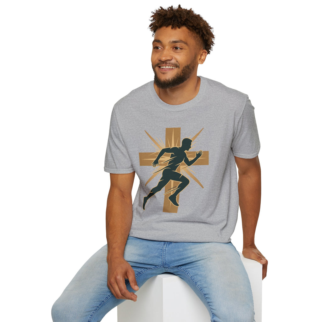 Cross Running Man Christian Runner T-Shirt