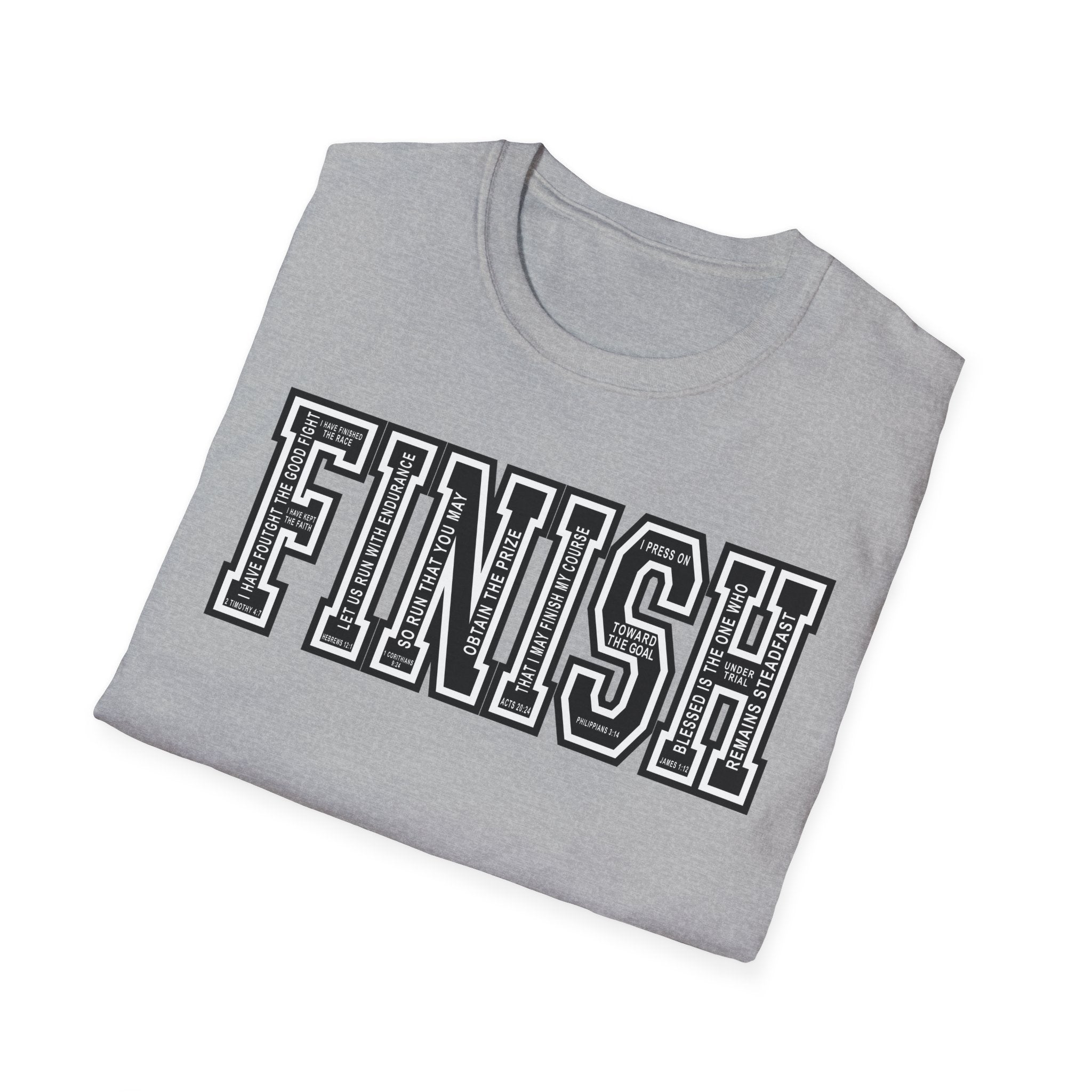 FINISH Running Christian Runner T-Shirt (Black)