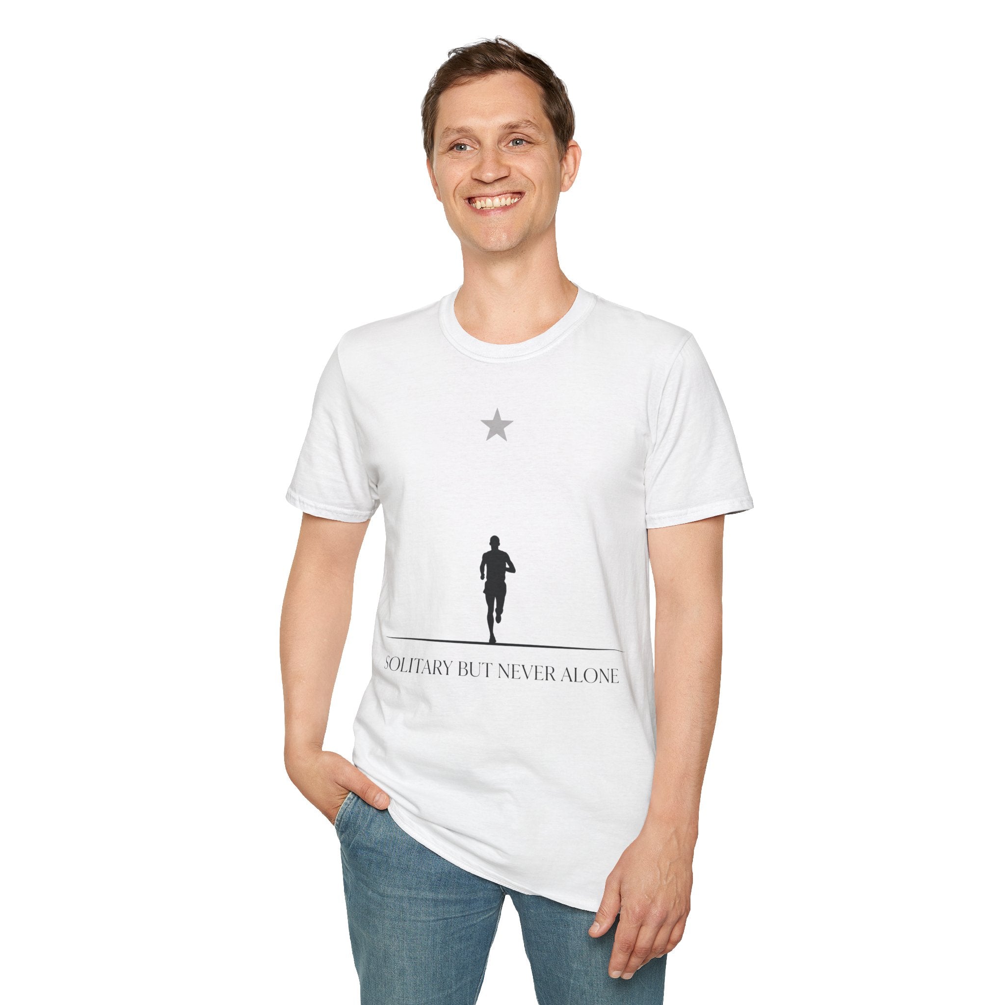 Morning Star - Solitary But Never Alone Christian Runner T-Shirt (Male)