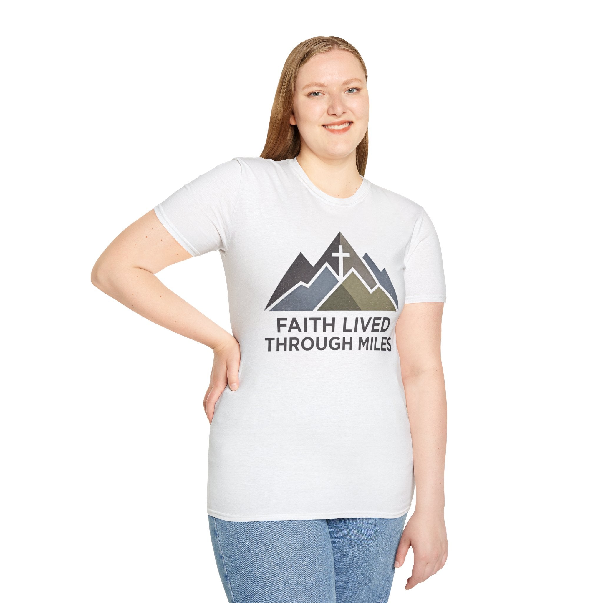 Faith Lived Through Miles Christian Runner T-Shirt