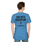 Mile & Mission - Run with Discipline Christian Runner T-Shirt