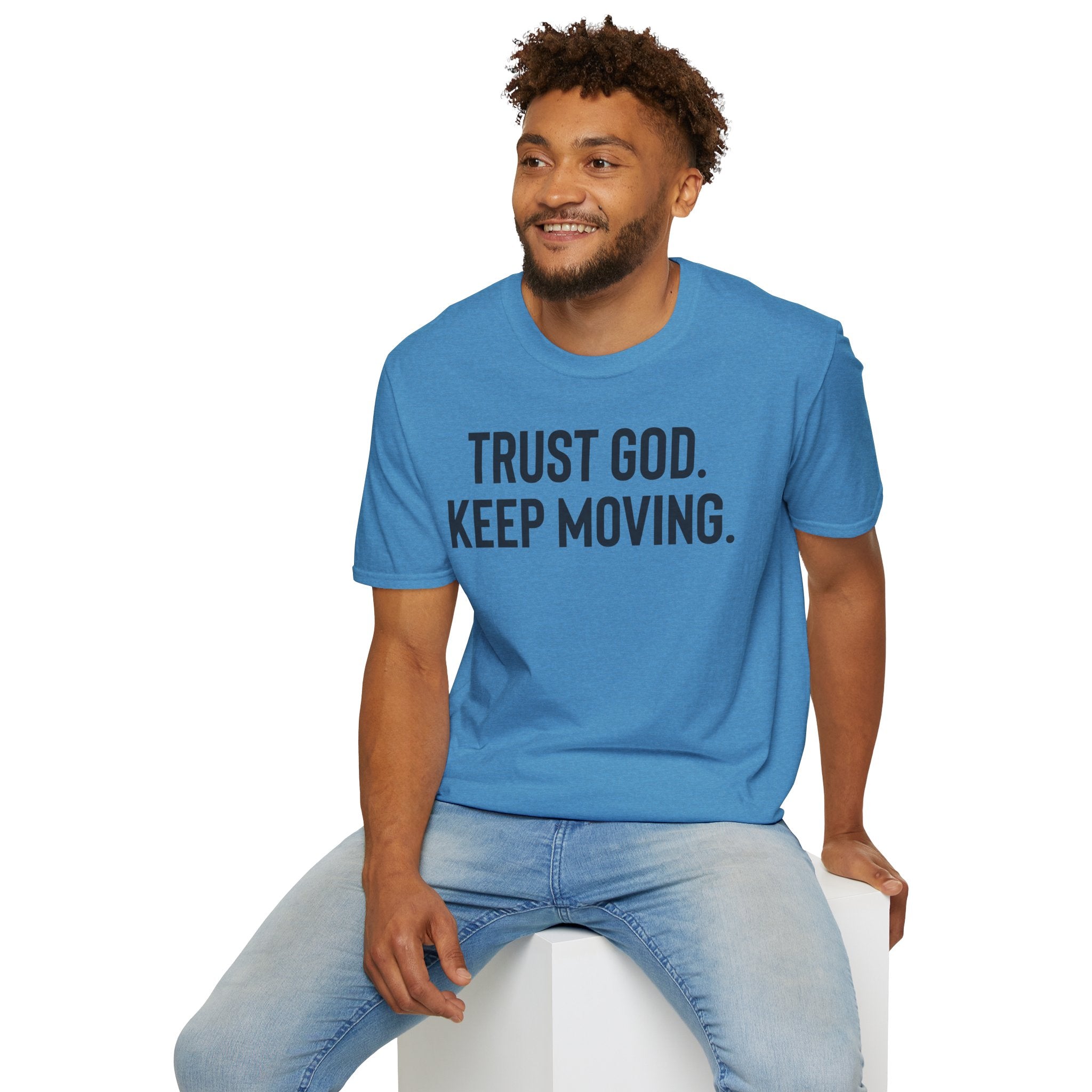 Trust God Keep Moving Christian Runner T-Shirt