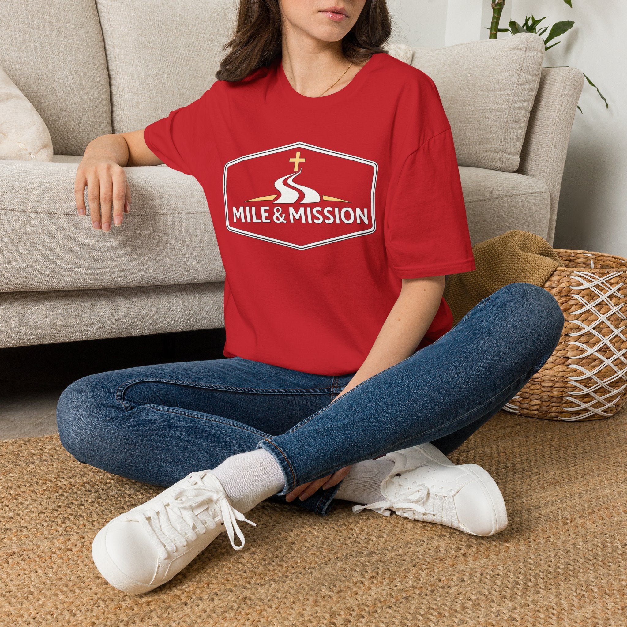Mile & Mission Logo Christian Runner T-Shirt