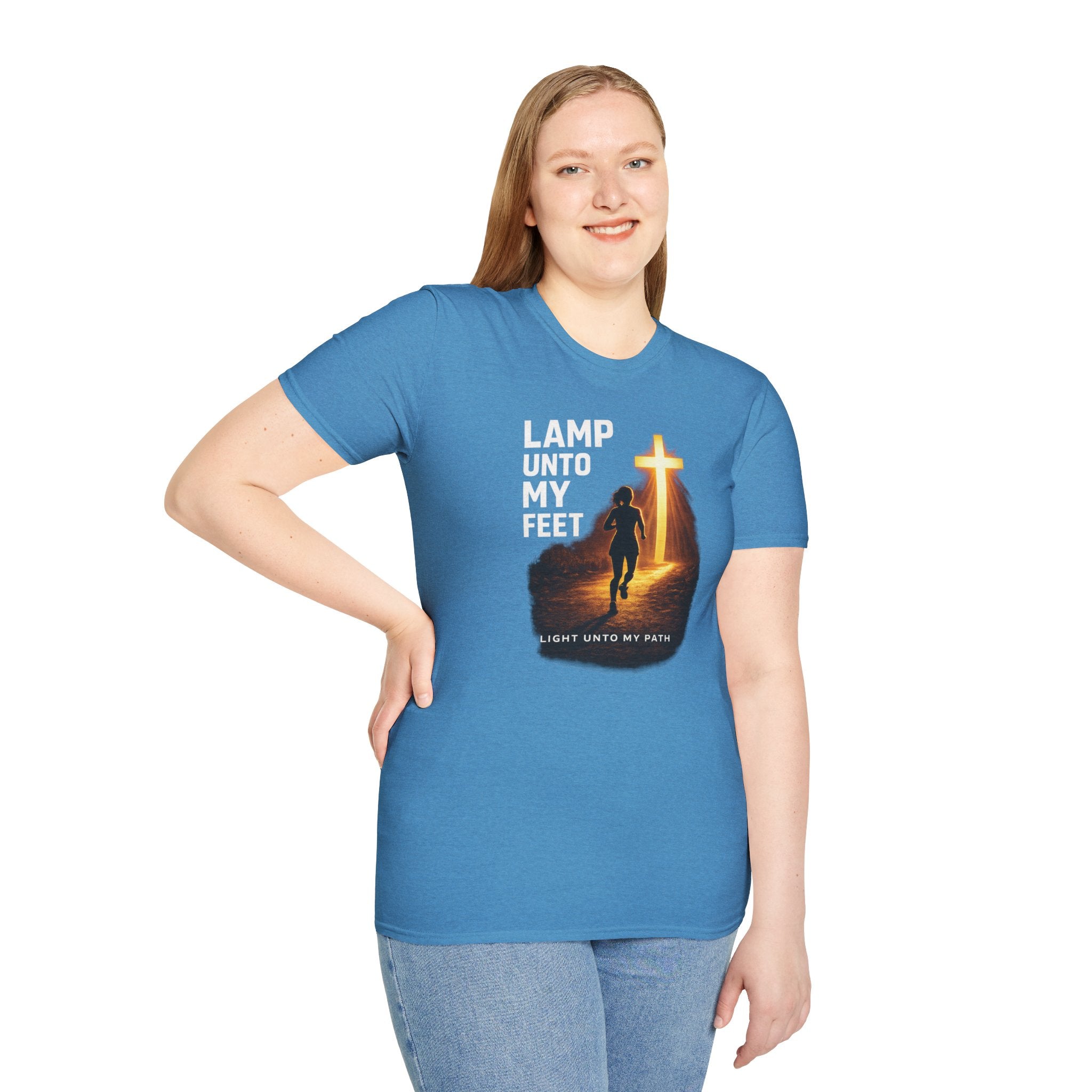 Lamp Unto My Feet - Light Unto My Path Christian Runner T-Shirt (Female)